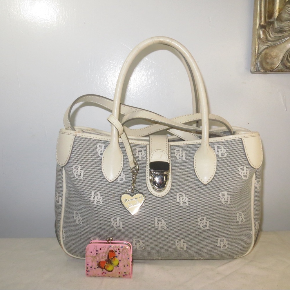 Dooney & Bourke Gray and White Satchel